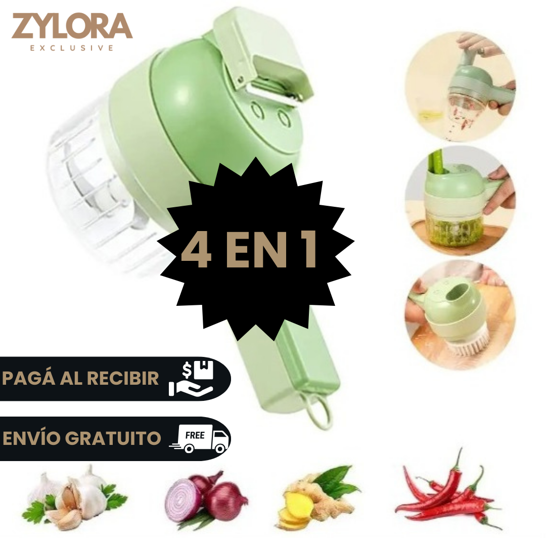 CORTADOR ELÉCTRICO DE ALIMENTOS 4 EN 1